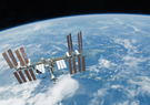 International Space Station over earth