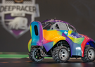 A fully autonomous miniature racecar modeled after NASCAR driver Bubba Wallace's Leidos No. 23 Camry TRD