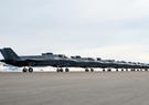 A formation of fighter jets at Eielson Air Force Base in Alaska