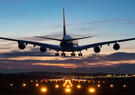 plane landing on a runway