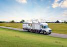 A QTC mobile medical clinic on the road in a rural part of the country
