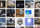 Collage of images from milestones of the Human Landing System for NASA