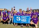 Leidos employees and family members participating in the American Foundation for Suicide Prevention’s Hike for Hope event in Huntsville, Alabama