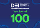 DEI We Scored 100 logo