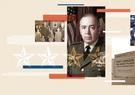 A collage of images depicting the storied military career of General Richard E. Cavazos