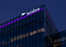 Leidos Headquarters lit at night