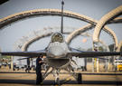 An F-16 goes through a maintenance check prior to entering the refueling area during a hot pit session Dec. 14 at Eglin Air Force Base, Fla.