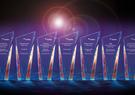 row of seven awards given at Leidos Supplier Innovation & Technology Symposium
