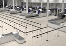 airport security checkpoint rendering