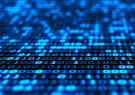 Digital screen with encryption data background