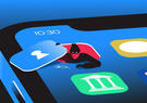 A drawing of a smartphone with a bad actor with keys crawling out from behind a secure application icon