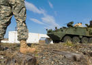 Military service personnel on exercise