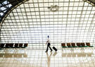 Passenger travelling through an airport