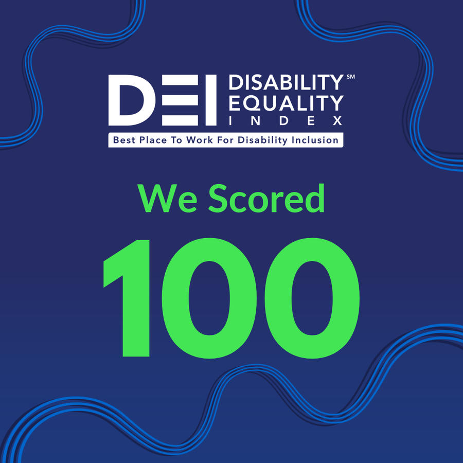 DEI We Scored 100 logo