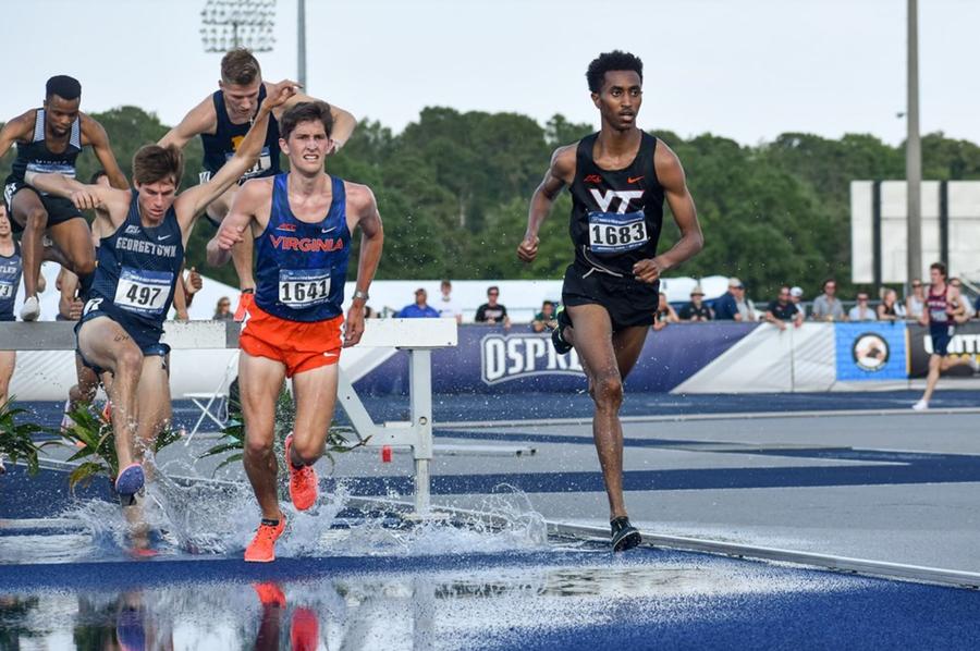 Derek Johnson in a steeplechase race