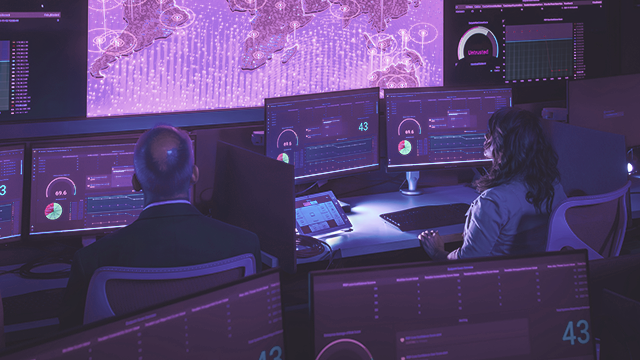 View from control center with analyst 