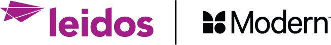 Leidos and The Modern Data Company logos