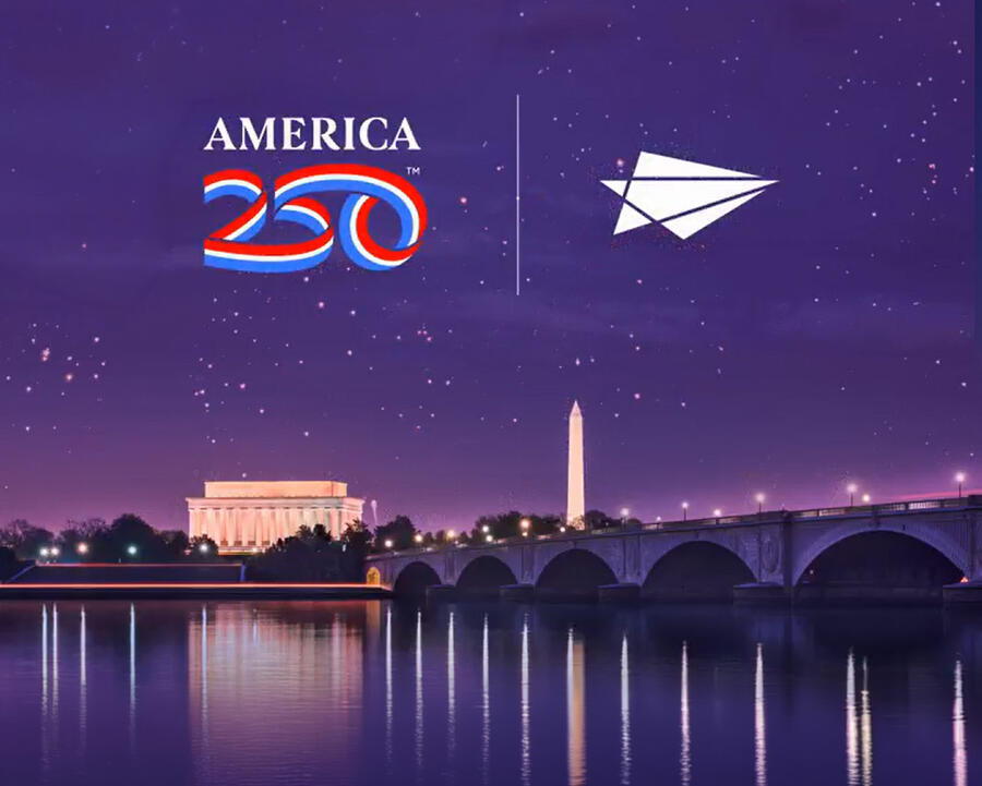 Stars against a purple sky with A250 logo and leidos