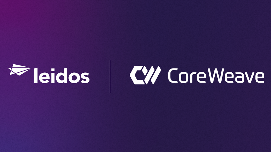 Leidos and CoreWeave Logo Lock Up