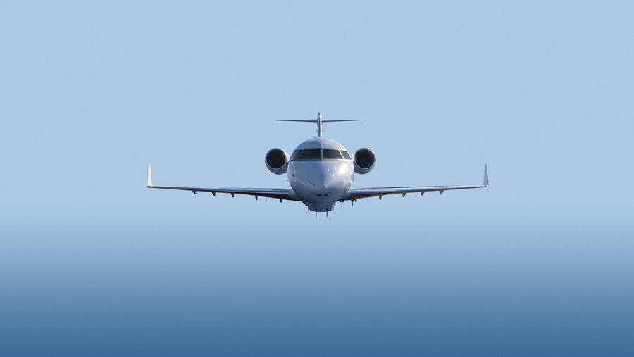 Leidos-operated Challenger 650 LSMA aircraft used for special mission support using unique technology for customer requirements.