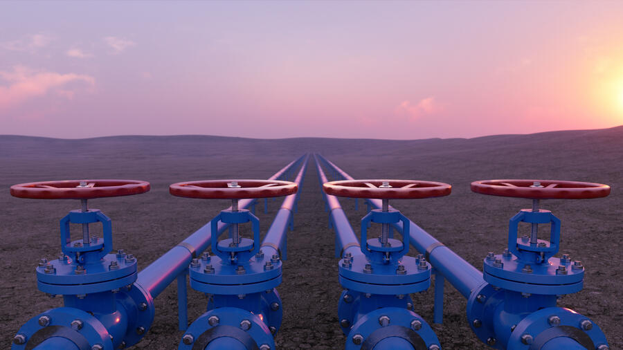 Blue gas pipes