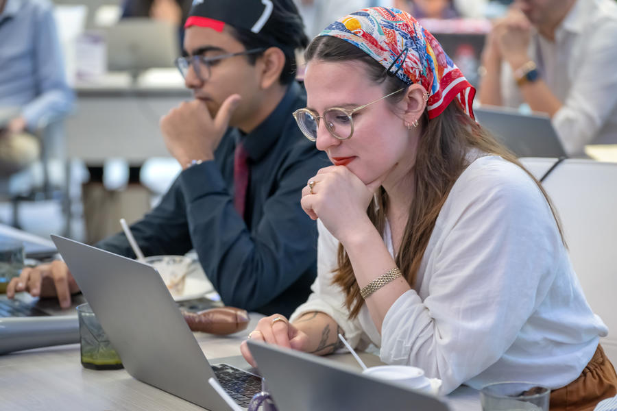 Two researchers competing