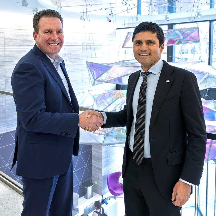 two men shaking hands