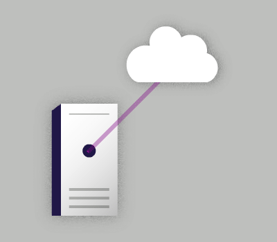 signal sent to the cloud
