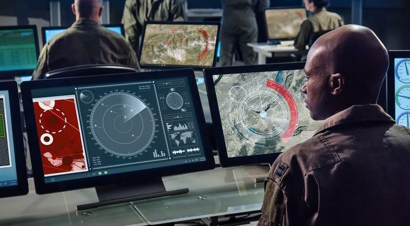 Man looking at dashboards