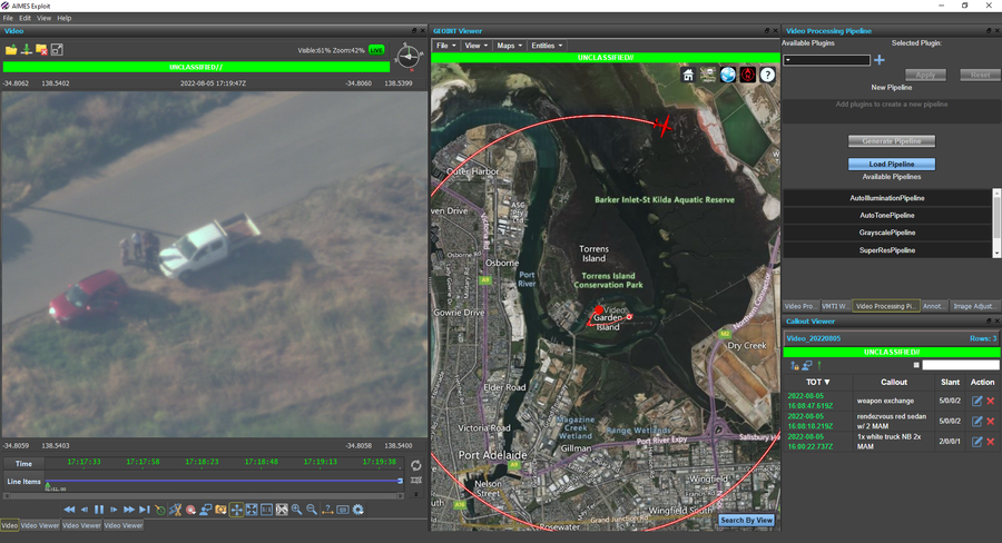 Screenshot of AIMES Exploit system