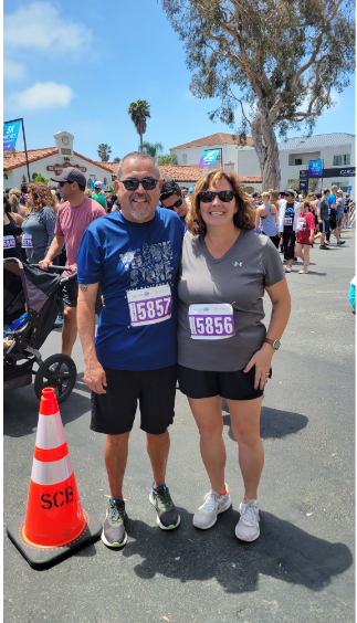 Melissa Tamayo and family at a race