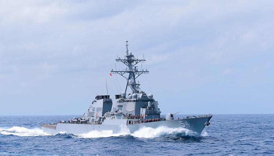 Gibbs & Cox-designed DDG-51 Arleigh Burke-class destroyer at sea