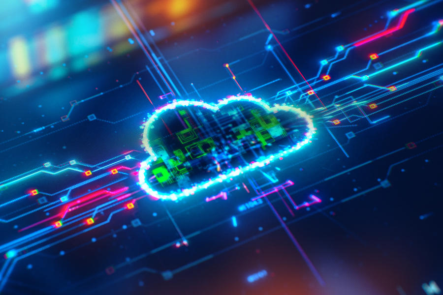 cloud with network signal