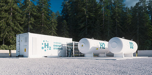 Hydrogen tanks energy storage