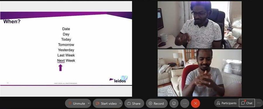 Ali and Mohammed Osman's virtual session on BSL