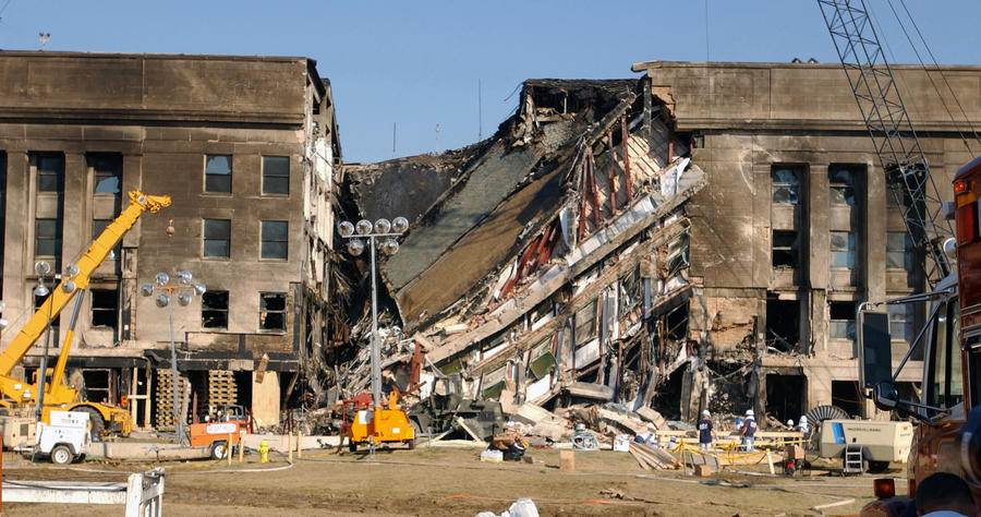 Pentagon wreckage after 9/11