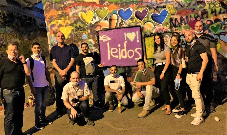Leidos Israel group posing for picture