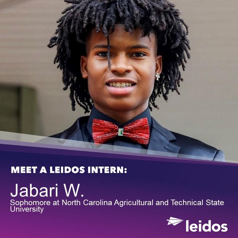 Jabari, Leidos Summer Intern