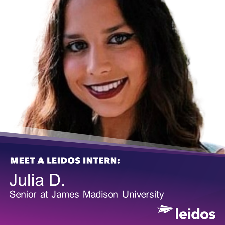 Julia, Leidos Summer Intern