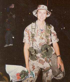 Nanette Patton in uniform after returning from deployment