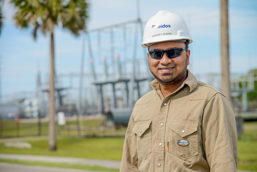 Photo of Nasheet Arman at an electrical substation