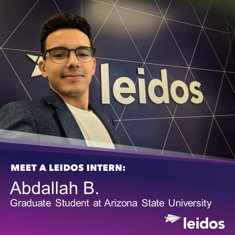 Abdallah, Leidos Summer Intern