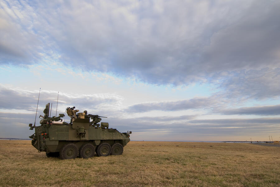 Tank in a field