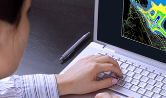 person working on laptop