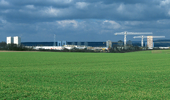 energy plant next to field
