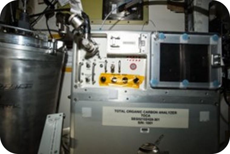 The Total Organic Carbon analyzer measures air and water quality on board the ISS
