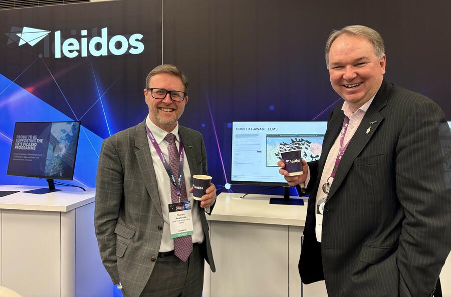 Charles Newhouse at the Leidos booth at DGI