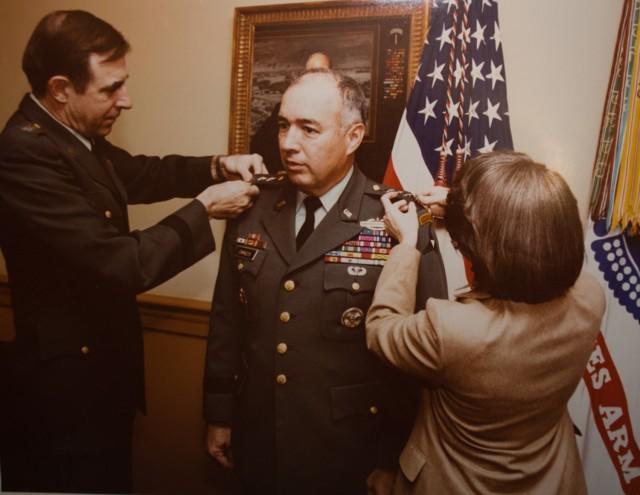 General Richard E. Cavazos being honored.