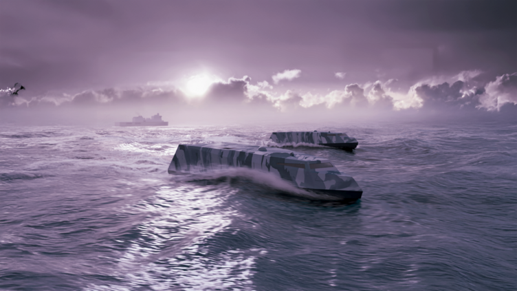 Sea Dagger image, two USV on the ocean 