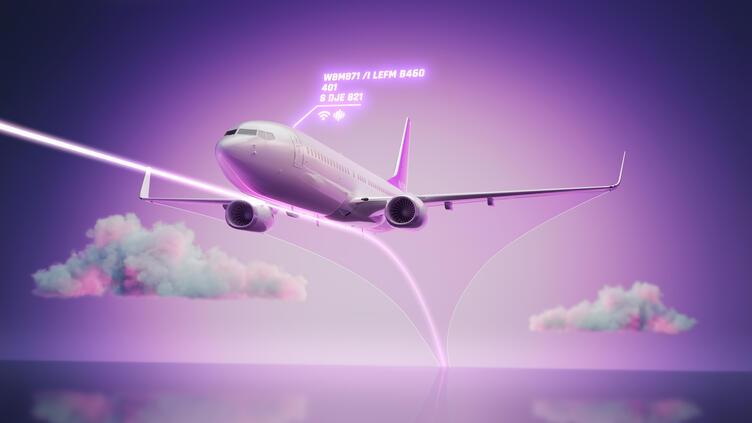 plane flies on a dedicated flight path